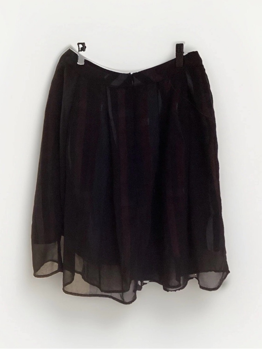Paraphrase Black Layered Sheer Skater Mini Skirt